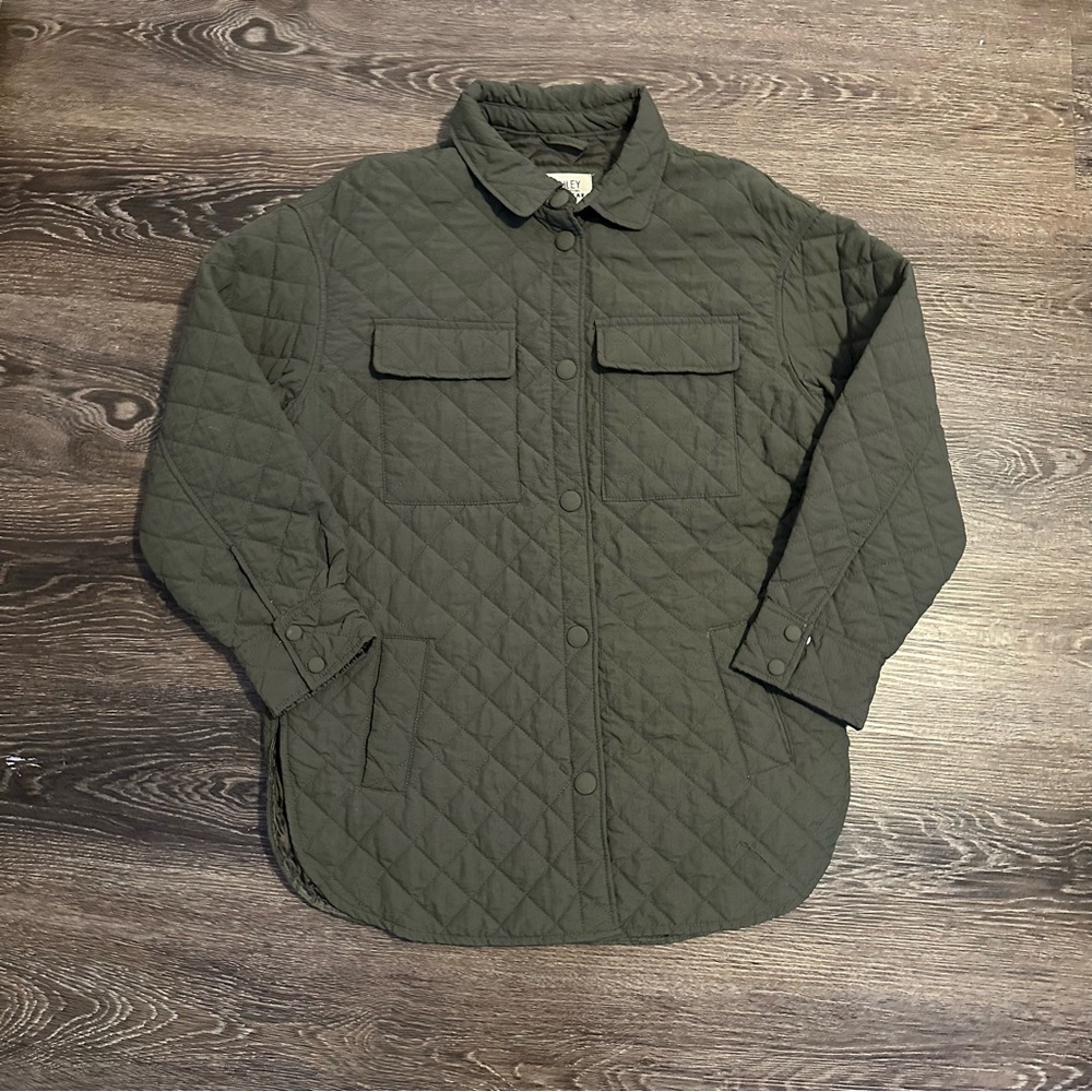 Ashley By 26 International Olive Quilted Puffer Jacket
